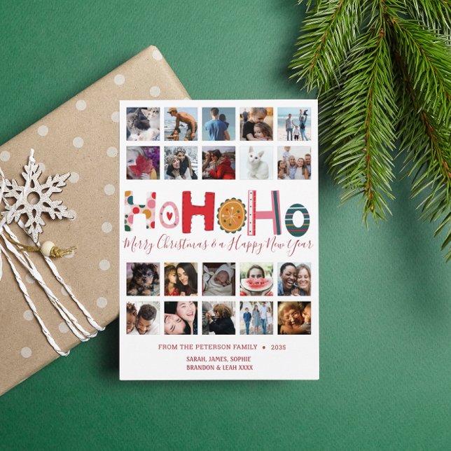 Weihnachten Ho Ho Ho Card 20 Foto Collage (Von Creator hochgeladen)