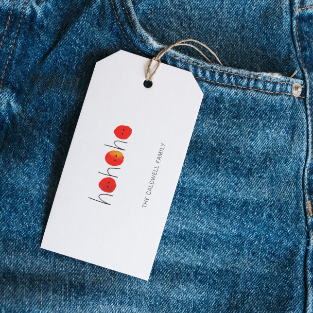 Weihnachten Ho Ho Ho Handgemalte Nase Geschenkanhänger (Ho Ho Ho Christmas Gift Tag)