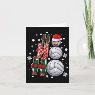 Weihnachten Ho-ho-ho Santa Snowman Volleyball Xmas Karte