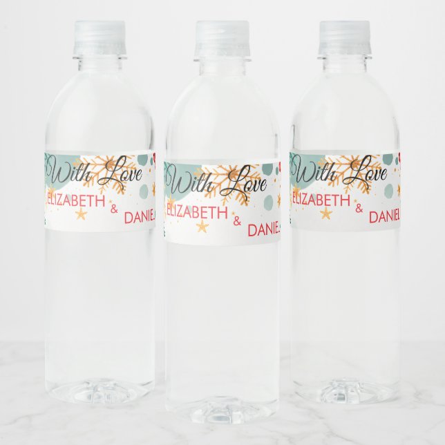 Weihnachten Hochzeit Wasser Flaschen Labels (Flaschen)