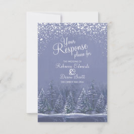 Weihnachten Hochzeitsbäume Kunst Antwortkarte RSVP Karte