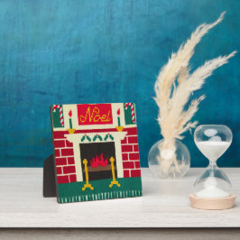 Weihnachten Holiday Brick Kamin Crochet kostenlos  Fotoplatte