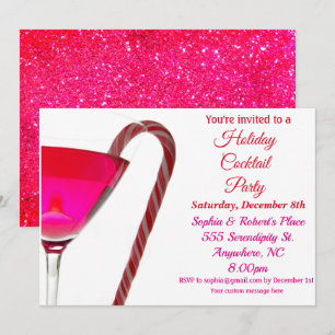 Weihnachten Holiday Party Elegante Red Candy Can Einladung
