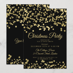 Weihnachten Holiday Party Gold Foil Confetti Einladung