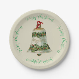 Weihnachten Holly Bell & Weihnachten Gruß Pappteller