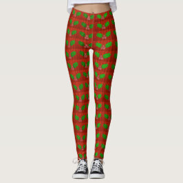 Weihnachten Holly Berries All-Over-Print-Leggings Leggings