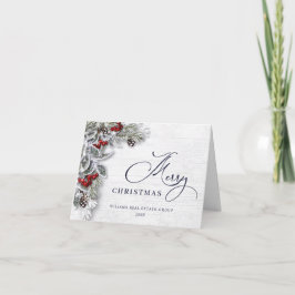 Weihnachten Holly Berry Rustic Corporate Gruß