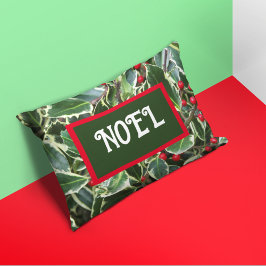 Weihnachten Holly Blätter und Red Berries Holiday Dekokissen