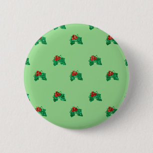 Weihnachten Holly Button