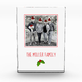 Weihnachten Holly Familie Sake NAME Feierlicher Sp Fotoblock