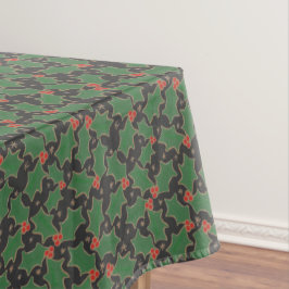 Weihnachten Holly Green und Gold Tischdecke