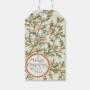 Weihnachten Holly Hübsch Antique Gruß Geschenkanhänger