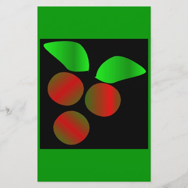 Weihnachten Holly I Briefpapier (Vorderseite)