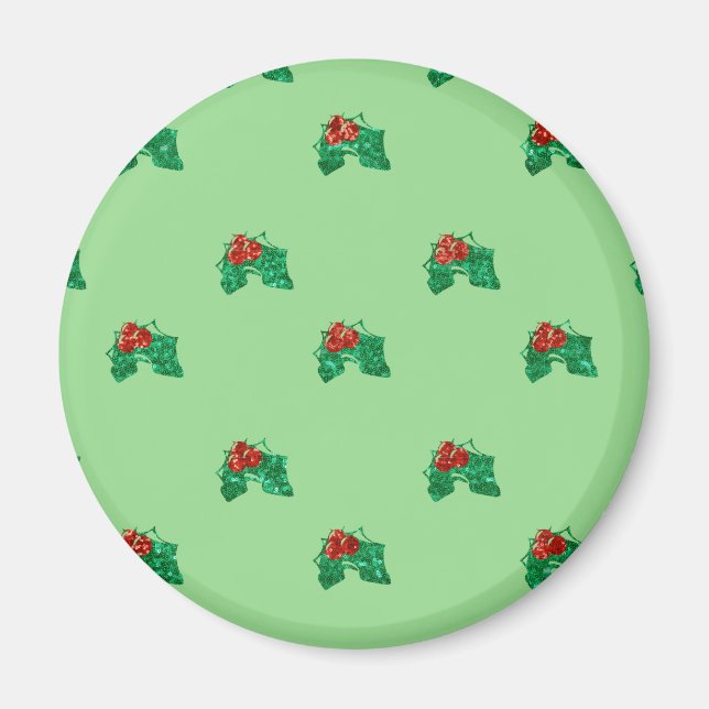 Weihnachten Holly Magnet (Vorne)