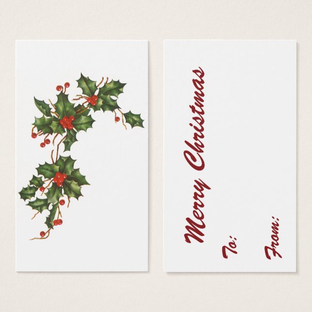 Weihnachten, Holly-Pflanze mit Roten Berries (Vorne & Hinten)