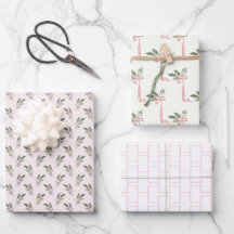Weihnachten Holly Pink & Green