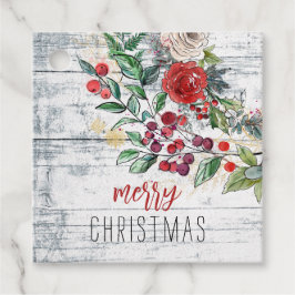 Weihnachten Holly Rustic Woliday Geschenk Geschenkanhänger