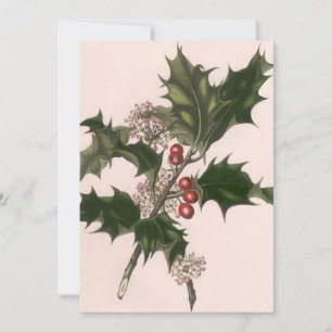 Weihnachten, Holly und Berries Einladung