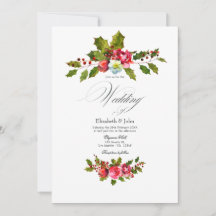 Weihnachten Holly und Ivy mit Rote Rosen Hochzeit