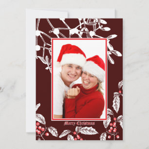 Weihnachten Holly und Mistletoe Grenze zur botanis