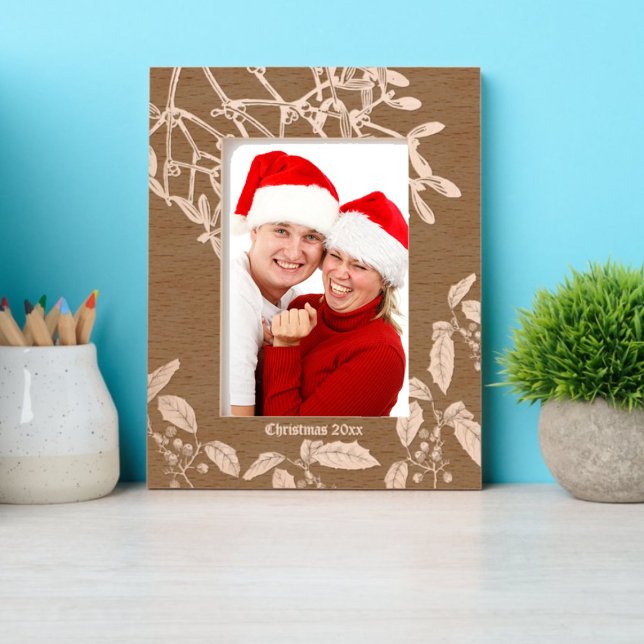 Weihnachten Holly und Mistletoe Grenze zur botanis Geätzte Rahmen (Von Creator hochgeladen)