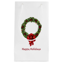Weihnachten Holly Wreath und Berries Kleine Geschenktüte