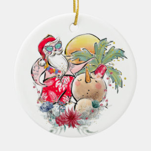 Weihnachten Hot Holly Jolly Santa Claus Keramik Ornament