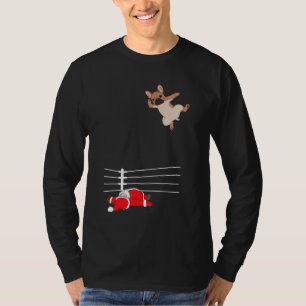 Weihnachten Hund Xmas Wrestling Weihnachtsgeschenk T-Shirt