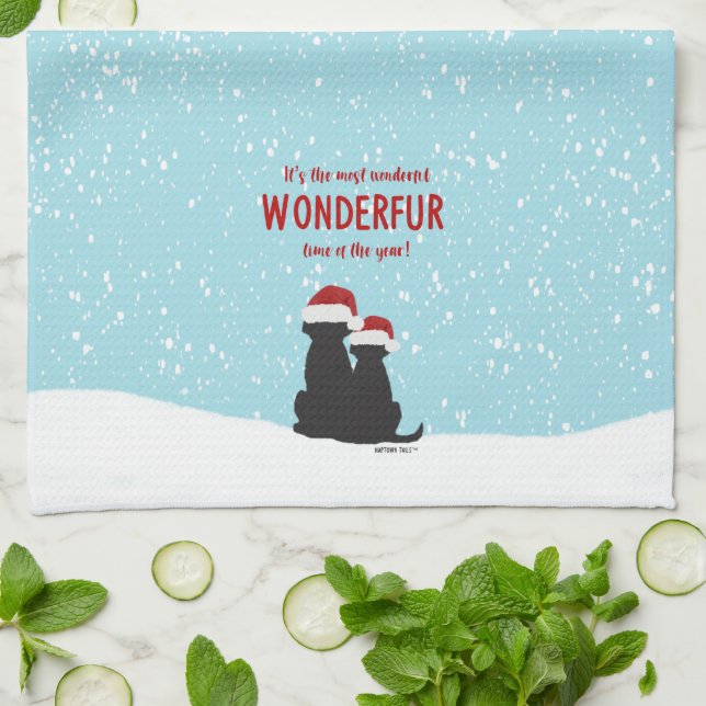 Weihnachten - Hunde Küchentücher (Gefaltet)