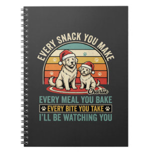 Weihnachten Hunde Liebhaber Snack Gaffen Notizblock