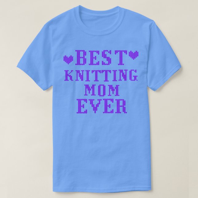 Weihnachten I Best Knitting Mama jemals T-Shirt (Design vorne)