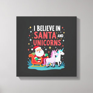 Weihnachten Ich glaube an den Weihnachtsmann und E Leinwanddruck