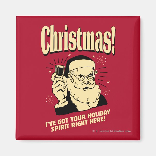 Weihnachten: Ich habe hier deinen Urlaubssgeist Go Magnet (Vorne)