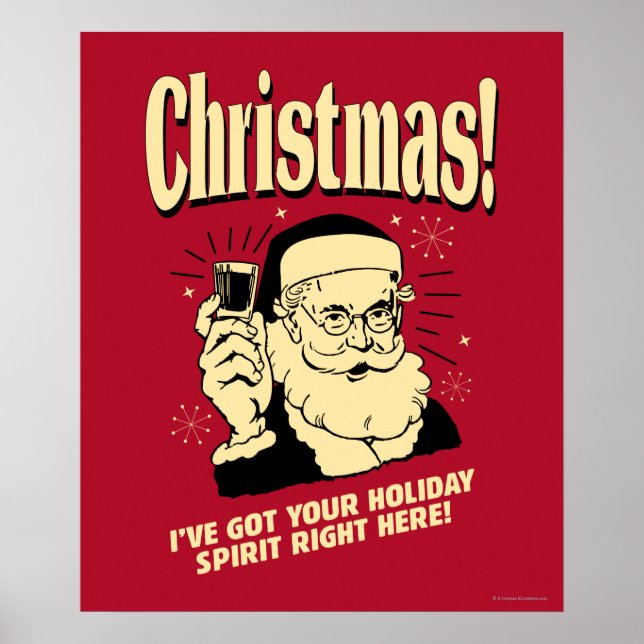 Weihnachten: Ich habe hier deinen Urlaubssgeist Go Poster (Vorne)