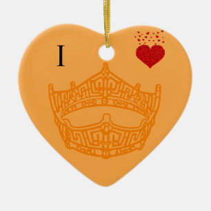 Weihnachten - Ich hebe Pageant Crown Keramik Ornament