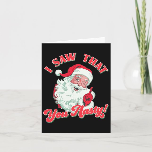 Weihnachten Ich sah, dass du den lustigen Weihnach Karte (Vorderseite)
