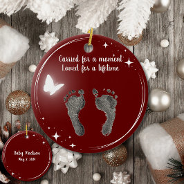 Weihnachten - Ihr Baby Foot druckt Schmetterling Keramik Ornament