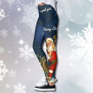 Weihnachten Ihr Name Leggings Santa Joggen Pants