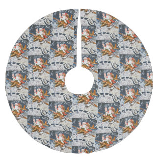 Weihnachten im 2. Jahrhundert Weihnachten im Flugz Polyester Weihnachtsbaumdecke