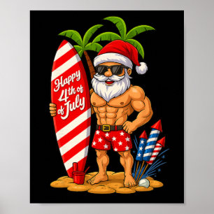 Weihnachten im 4. Juli Weihnachten Bodybuilding Su Poster