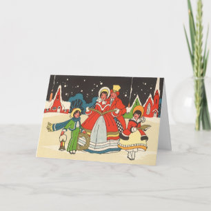 Weihnachten im alten Stil, eine Familie singt Weih
