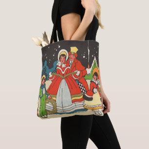Weihnachten im alten Stil, eine Familie singt Weih Tasche