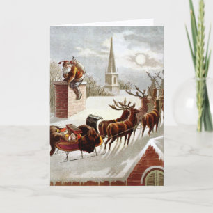 Weihnachten im alten Stil, Sankt Nikolaus auf dem  Karte