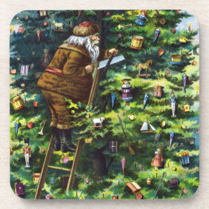Weihnachten im alten Stil, viktorianischer Weihnac Getränkeuntersetzer