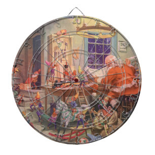 Weihnachten im alten Stil, Weihnachtsmann mit Zwer Dartscheibe