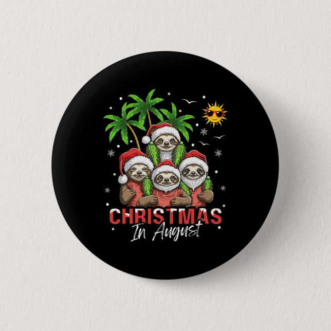Weihnachten im August Button (Vorderseite)