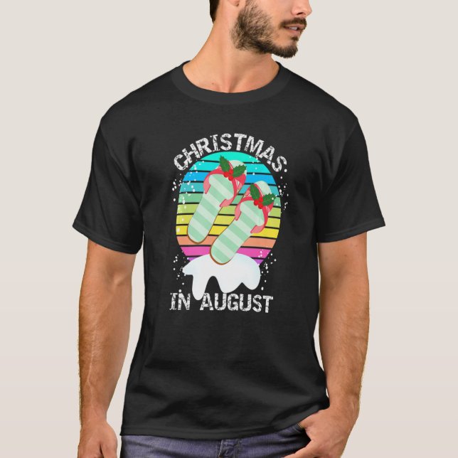 Weihnachten im August Mistletosandals Sommersonne T-Shirt (Vorderseite)