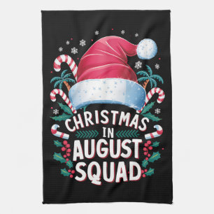 Weihnachten im August Squad Funny Summer Xmas Geschirrtuch
