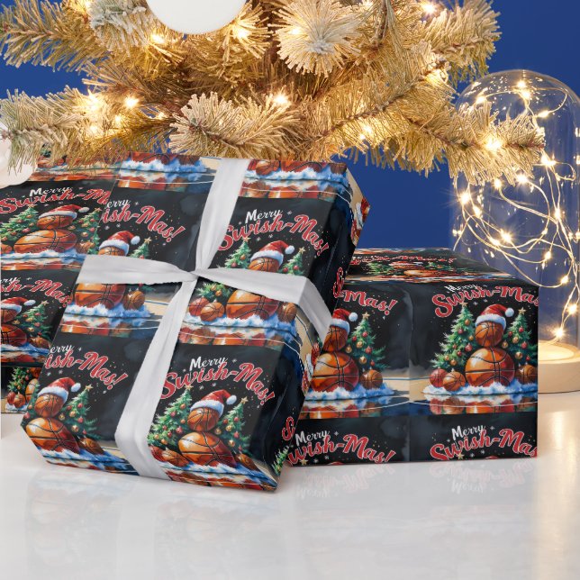 Weihnachten im Basketball Geschenkpapier (Feiertage)