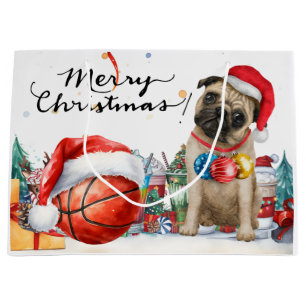 Weihnachten im Basketball mit Hund für Spieler the Große Geschenktüte